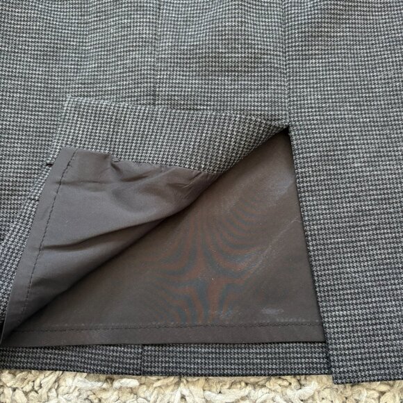Teenflo Pencil Skirt | Black and Grey Houndstooth Straight Skirt - Picture 7 of 9